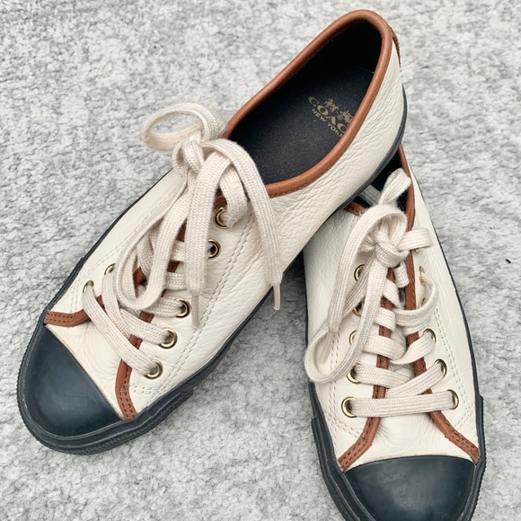 Coach Leather Sneaker Size 7 - Picture 1 of 5